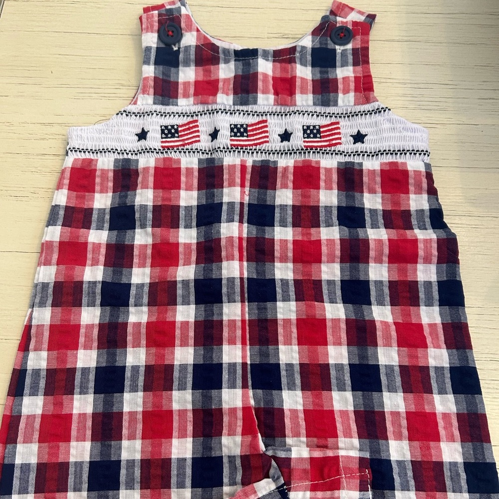 Goodlad American Flag Boys Romper 6 months
